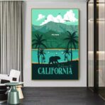 affiche californie vintage