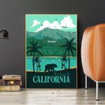 affiche californie vintage