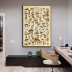 affiche champignon vintage