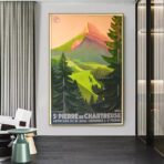 affiche chartreuse vintage