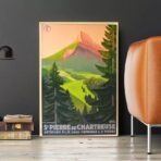 affiche chartreuse vintage