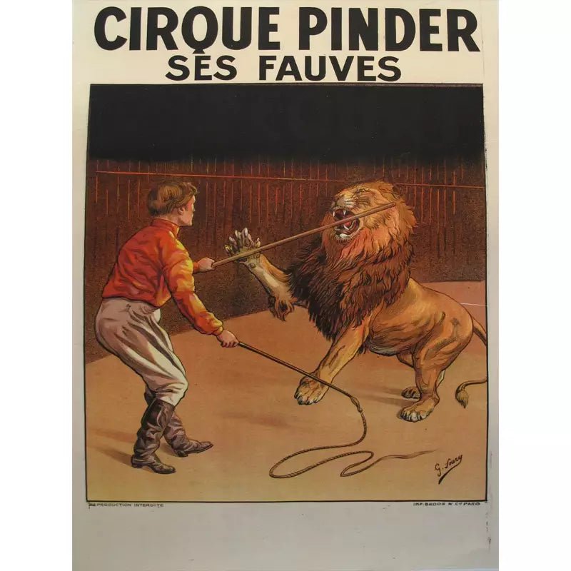 affiche-cirque-vintage-lion_11 affiche cirque vintage lion