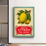 affiche citron vintage