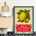 affiche citron vintage
