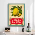 affiche citron vintage