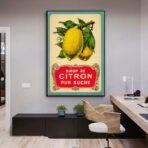 affiche citron vintage