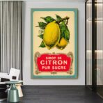 affiche citron vintage