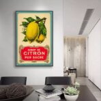affiche citron vintage