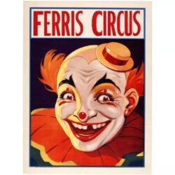 affiche clown vintage