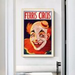 affiche clown vintage