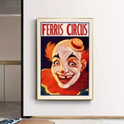 affiche clown vintage