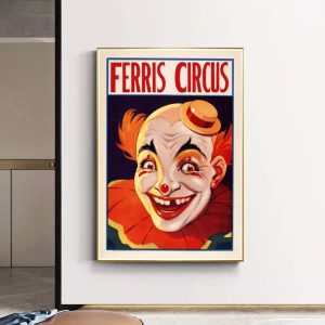 affiche clown vintage