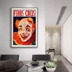 affiche clown vintage