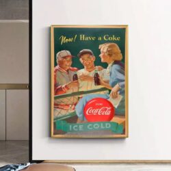 affiche vintage coca cola sport