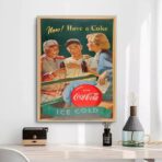 affiche vintage coca cola sport