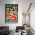 affiche vintage coca cola sport