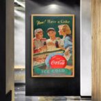 affiche vintage coca cola sport