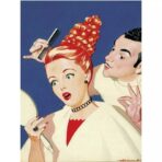 affiche coiffeur vintage