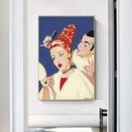 affiche coiffeur vintage