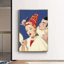 affiche coiffeur vintage