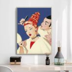 affiche coiffeur vintage