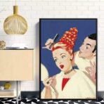 affiche coiffeur vintage
