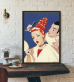 affiche coiffeur vintage