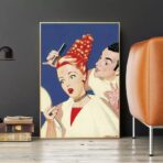 affiche coiffeur vintage