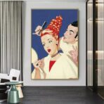affiche coiffeur vintage