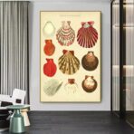 affiche coquillage vintage