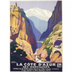 affiche côté d'azur vintage