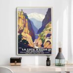 affiche côté d'azur vintage