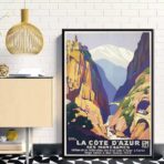 affiche côté d'azur vintage