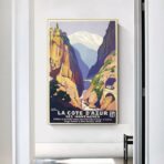 affiche côté d'azur vintage