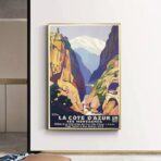 affiche côté d'azur vintage