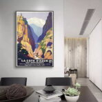 affiche côté d'azur vintage