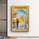 affiche courchevel vintage