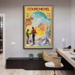 affiche courchevel vintage