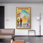 affiche courchevel vintage