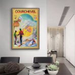 affiche courchevel vintage