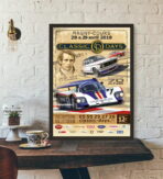 affiche course automobile vintage