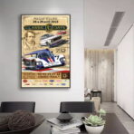 affiche course automobile vintage