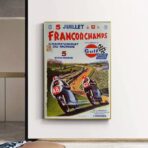 affiche course moto vintage