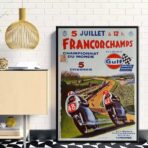 affiche course moto vintage