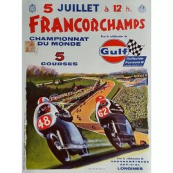 affiche course moto vintage