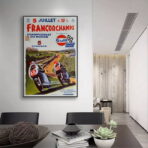affiche course moto vintage