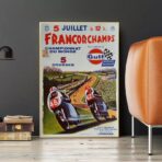 affiche course moto vintage