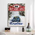 affiche course rallye vintage