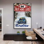 affiche course rallye vintage