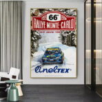 affiche course rallye vintage